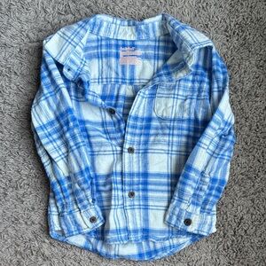 OshKosh B'gosh Light Blue Plaid Shirt